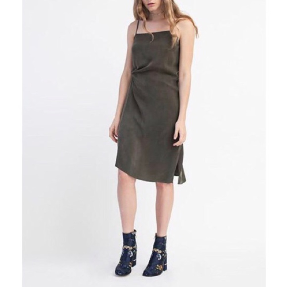 objects w/o meaning | olive midi dress